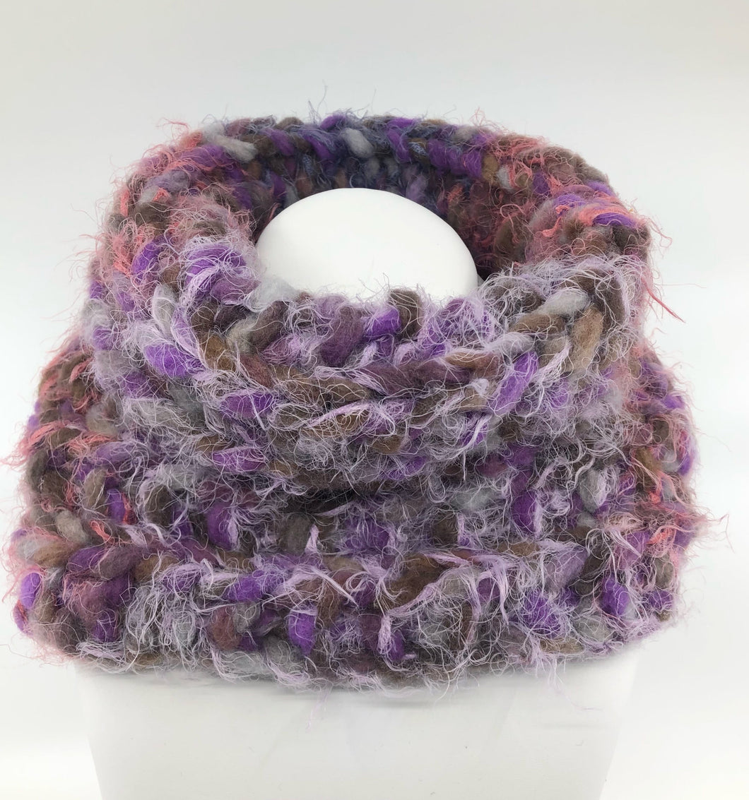 Pink Berry- Cozy Snood Cowl Neck Scarf