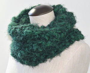 Two Cozy Snoods - Set A1 - These are great cowl neck scarves sold in a set. Very warm to wear. Hand knit by the designer, Kathleen Courtney. SHOP SMALL SALE