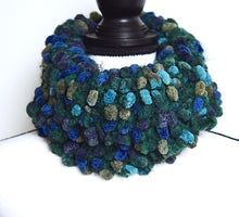 Load image into Gallery viewer, Two Cozy Snoods - Set A1 - These are great cowl neck scarves sold in a set. Very warm to wear. Hand knit by the designer, Kathleen Courtney. SHOP SMALL SALE